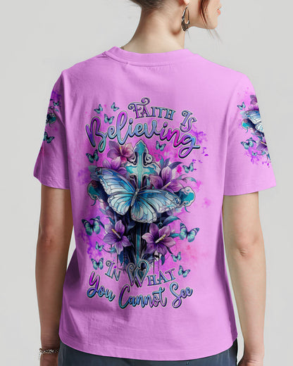 Faith Is Believing Women's All Over Print Shirt - Tlnz1702247, easychoo.com