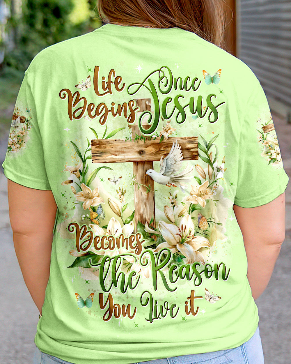 Jesus Becomes The Reason You Live It Women's All Over Print Shirt - Tytd2503245, easychoo.com