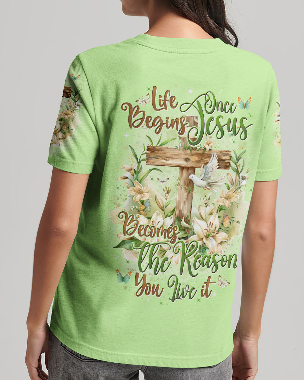 Jesus Becomes The Reason You Live It Women's All Over Print Shirt - Tytd2503245, easychoo.com