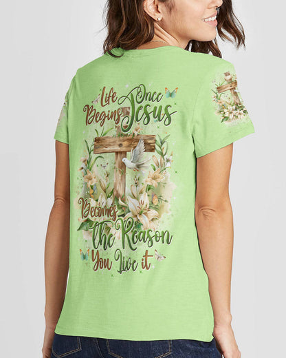Jesus Becomes The Reason You Live It Women's All Over Print Shirt - Tytd2503245, easychoo.com