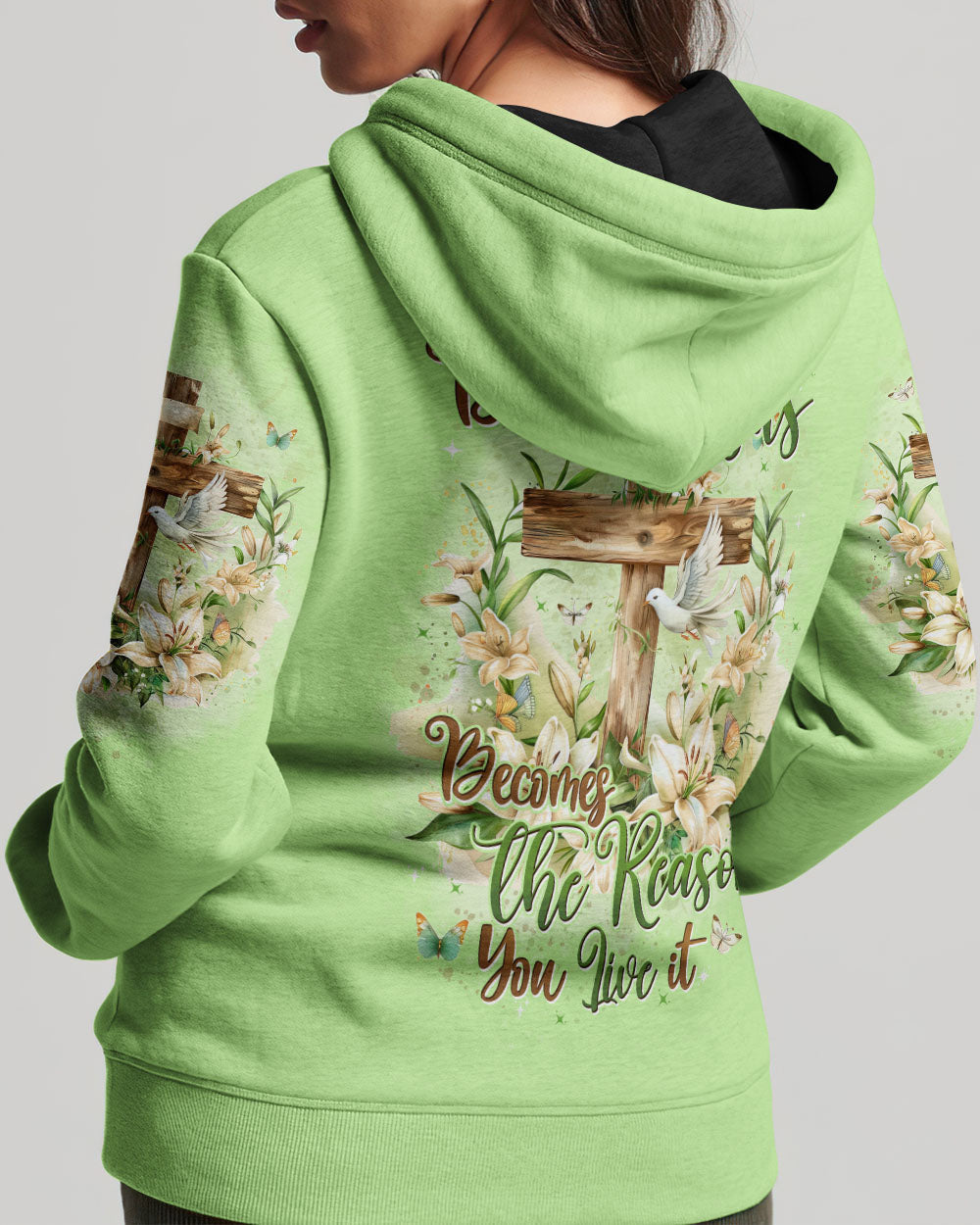 Jesus Becomes The Reason You Live It Women's All Over Print Shirt - Tytd2503245, easychoo.com