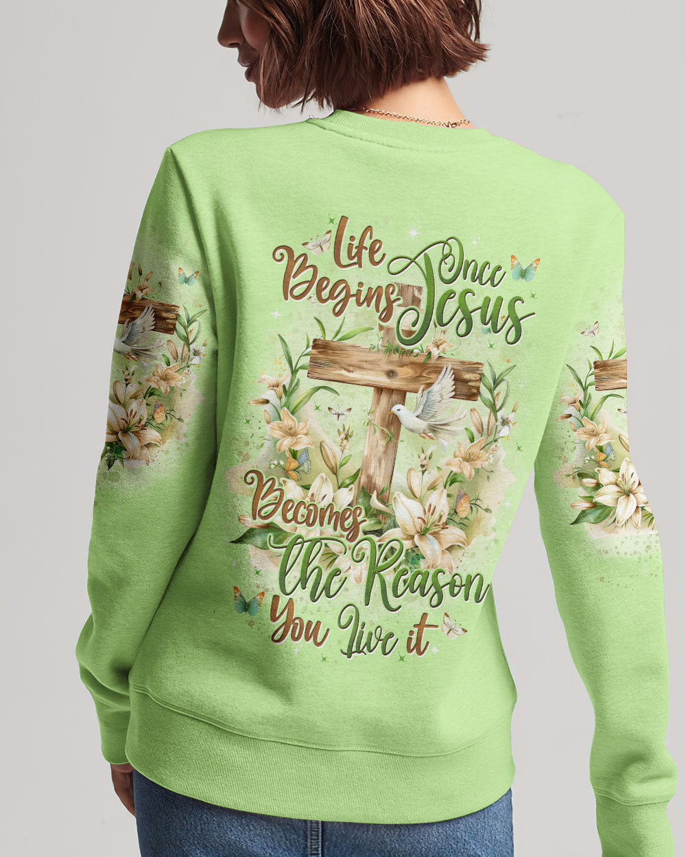Jesus Becomes The Reason You Live It Women's All Over Print Shirt - Tytd2503245, easychoo.com