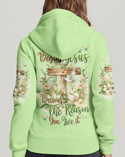 Jesus Becomes The Reason You Live It Women's All Over Print Shirt - Tytd2503245, easychoo.com