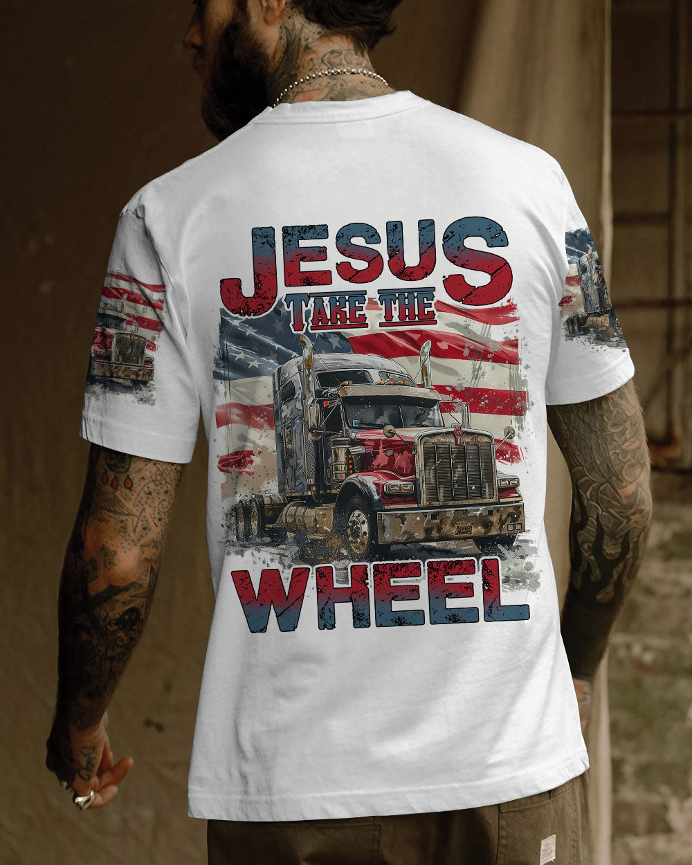 Jesus Take The Wheel Men's All Over Print Shirt - Tyhi0104241, easychoo.com
