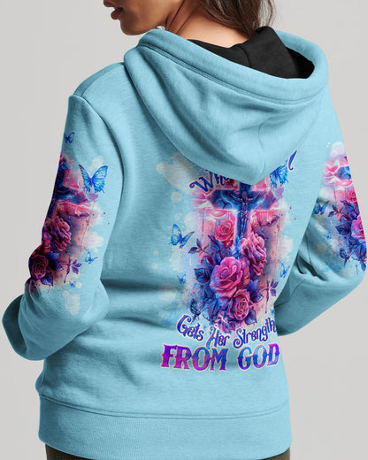 You Can't Break A Woman Cross Rose Women's All Over Print Shirt - Tltw1803242, easychoo.com