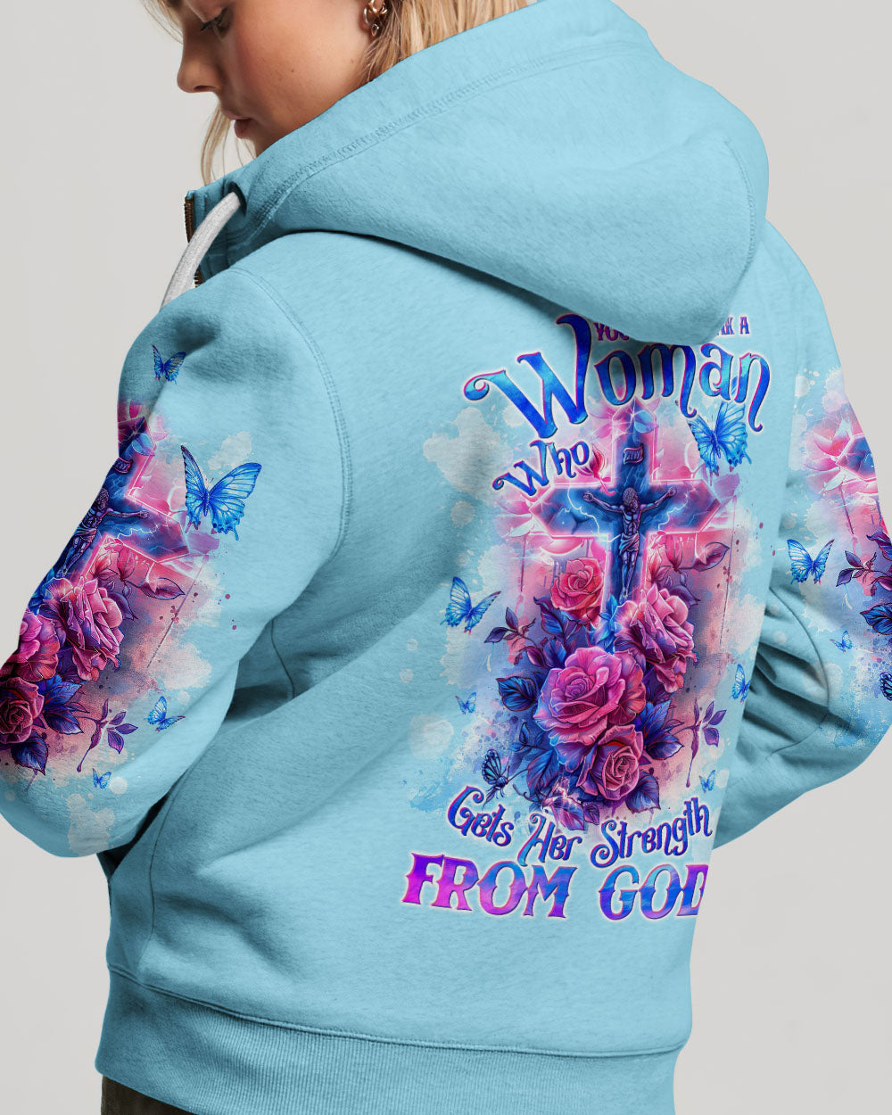 You Can't Break A Woman Cross Rose Women's All Over Print Shirt - Tltw1803242, easychoo.com