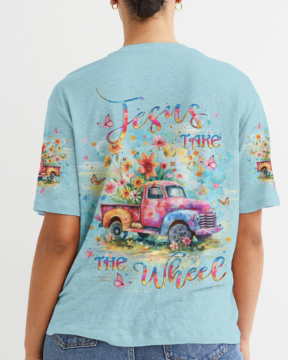 Jesus Take The Wheel Women's All Over Print Shirt - Yhlt0603243, easychoo.com