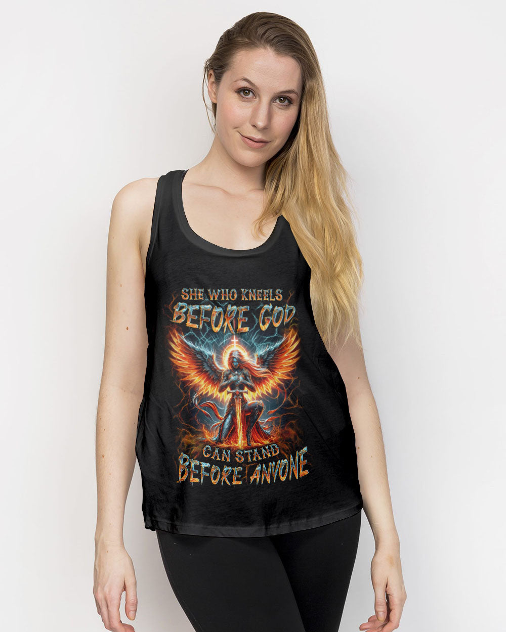 She Who Kneels Before God Warrior Women's All Over Print Shirt - Yhln1602242, easychoo.com