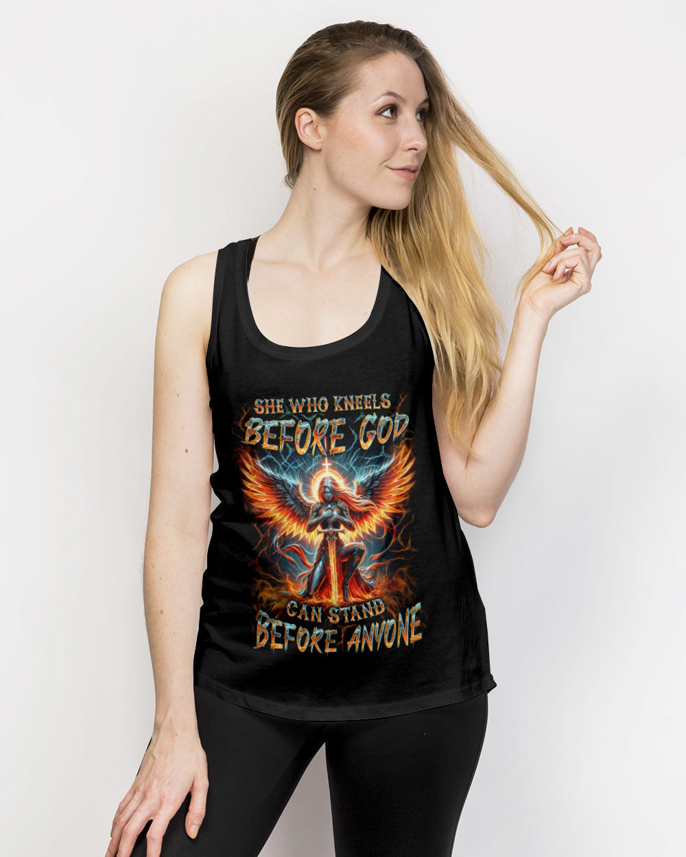 She Who Kneels Before God Warrior Women's All Over Print Shirt - Yhln1602242, easychoo.com