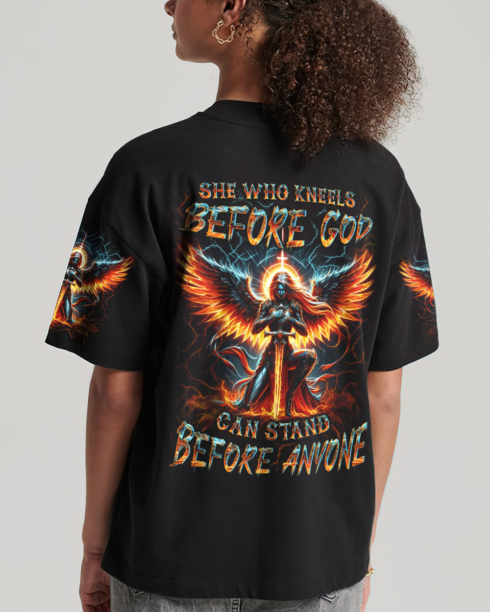 She Who Kneels Before God Warrior Women's All Over Print Shirt - Yhln1602242, easychoo.com