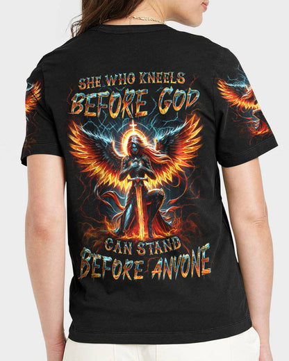She Who Kneels Before God Warrior Women's All Over Print Shirt - Yhln1602242, easychoo.com