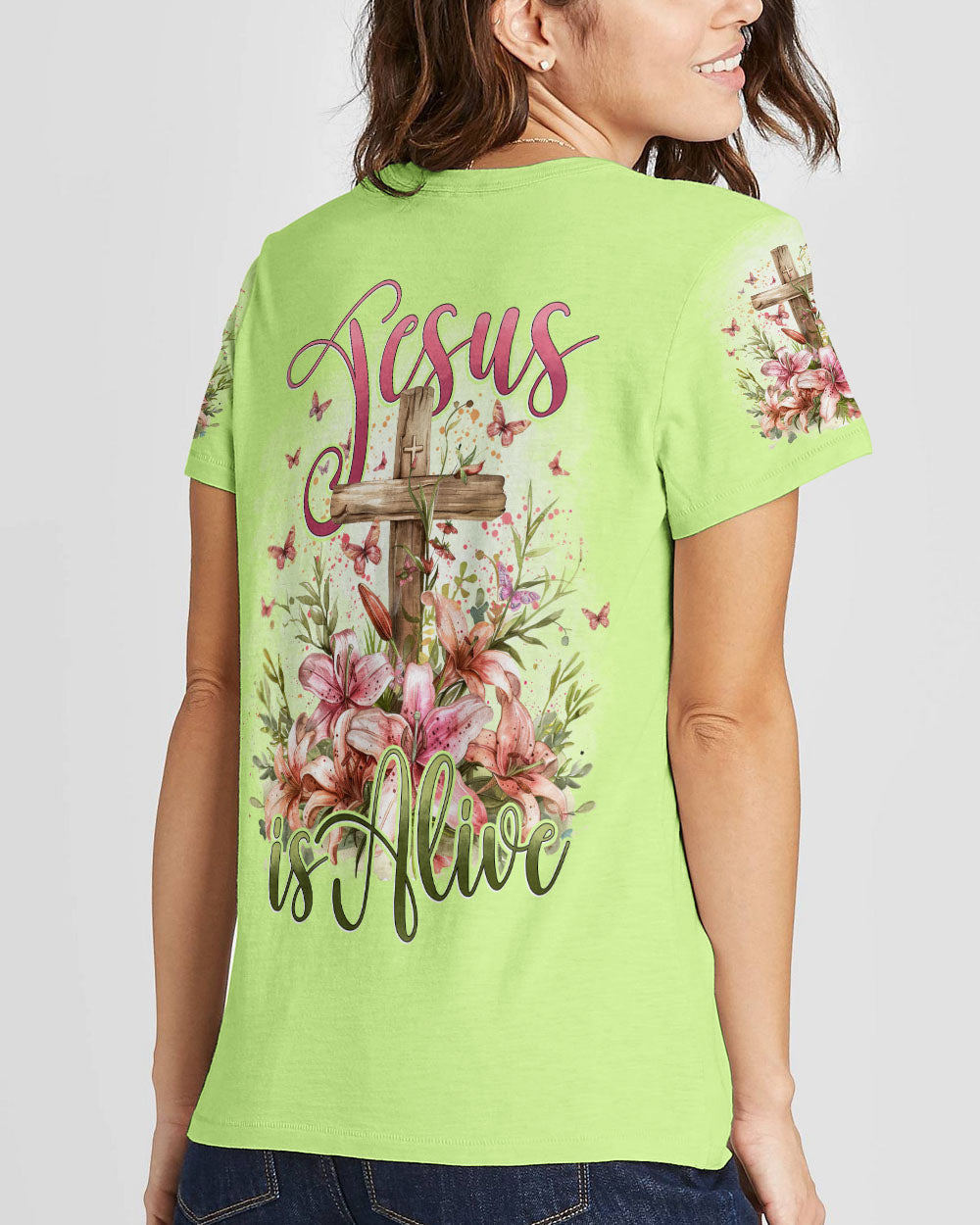 Jesus Is Alive Women's All Over Print Shirt - Tyhi2703241, easychoo.com