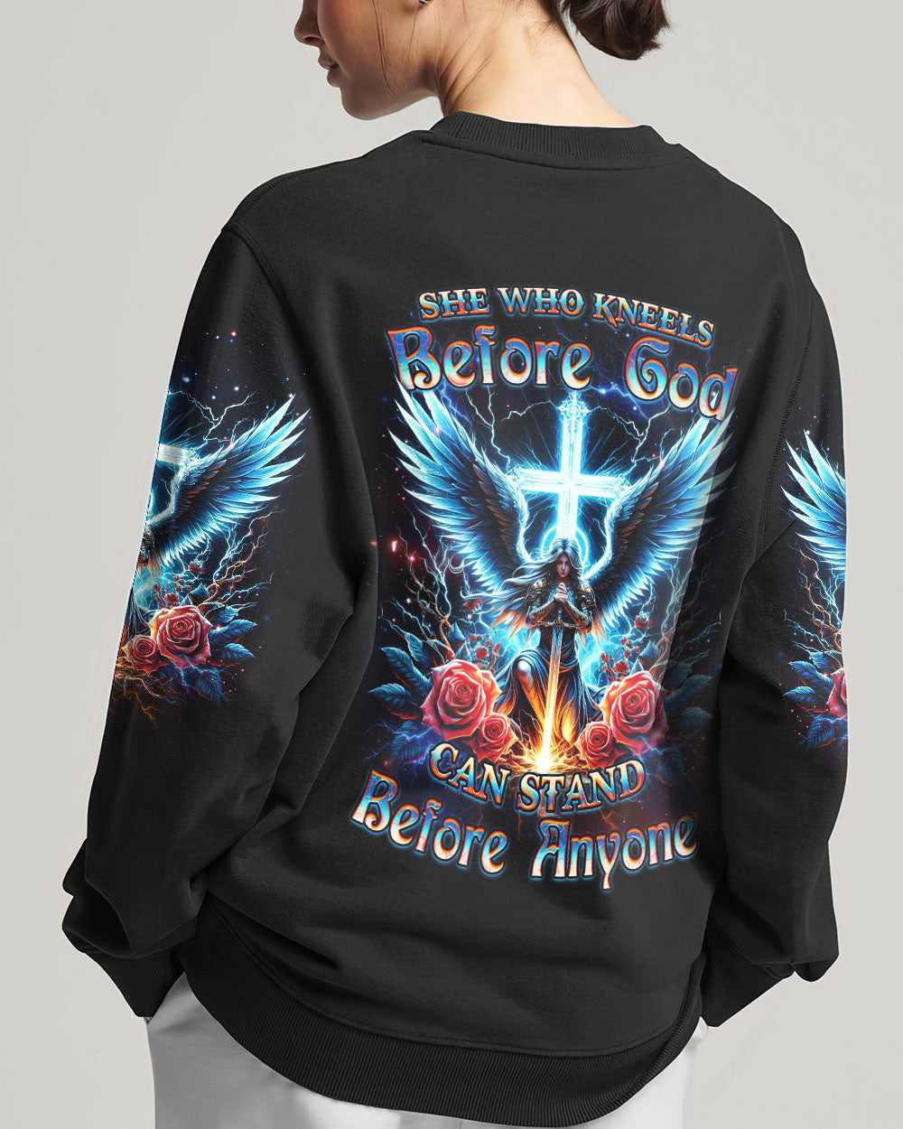 She Who Kneels Before God Women's All Over Print Shirt -Yhdu1902241, easychoo.com