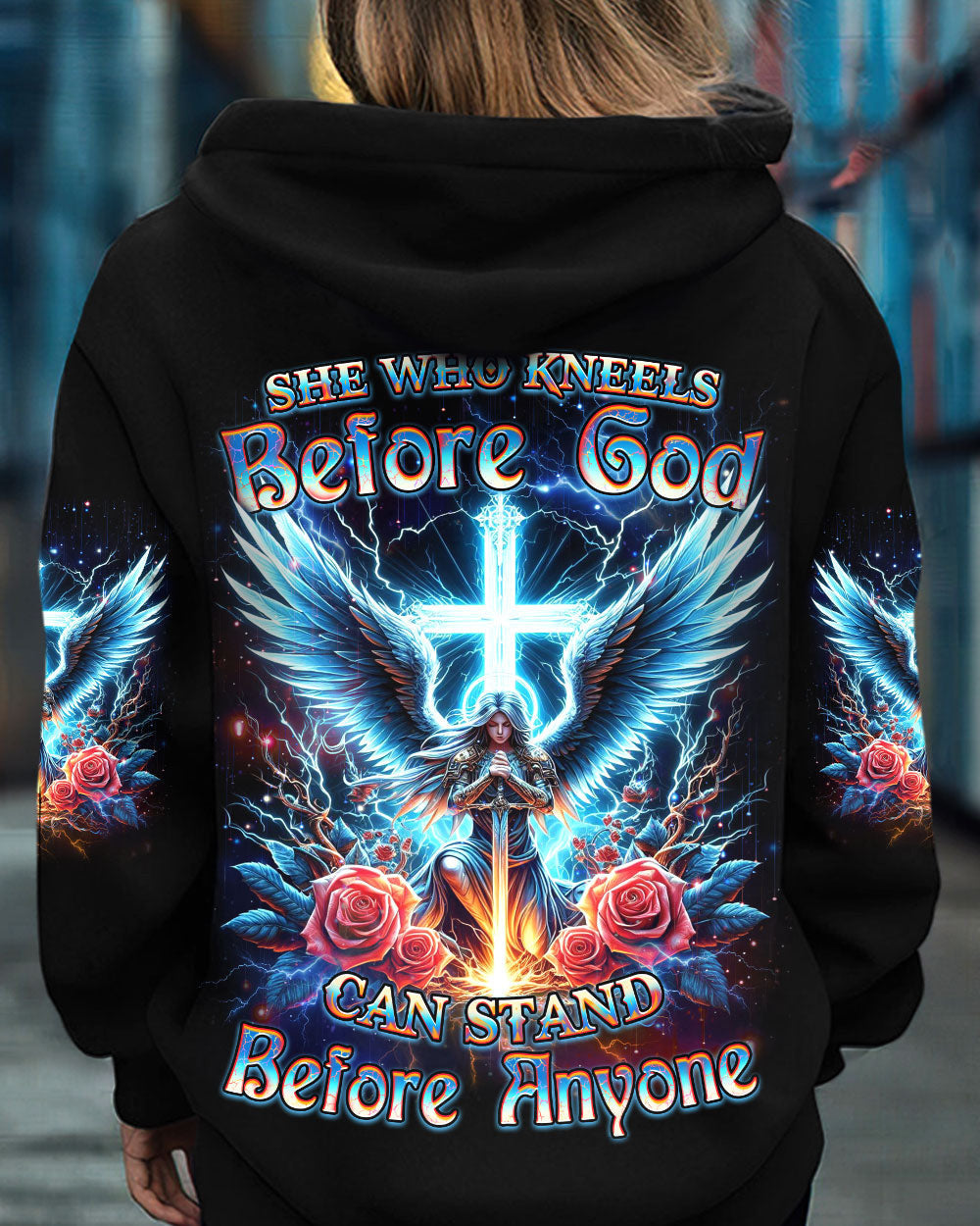 She Who Kneels Before God Women's All Over Print Shirt -Yhdu1902241, easychoo.com