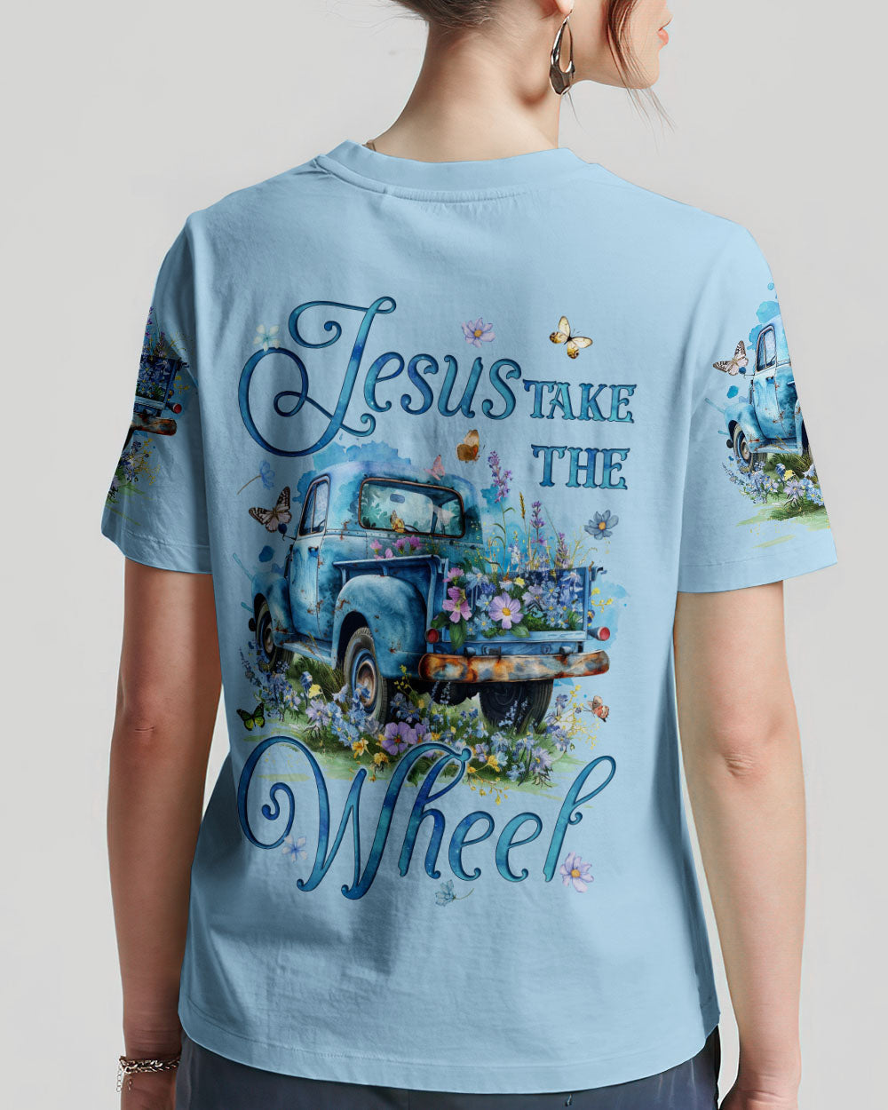 Jesus Take The Wheel Women's All Over Print Shirt - Tyqy2802243, easychoo.com