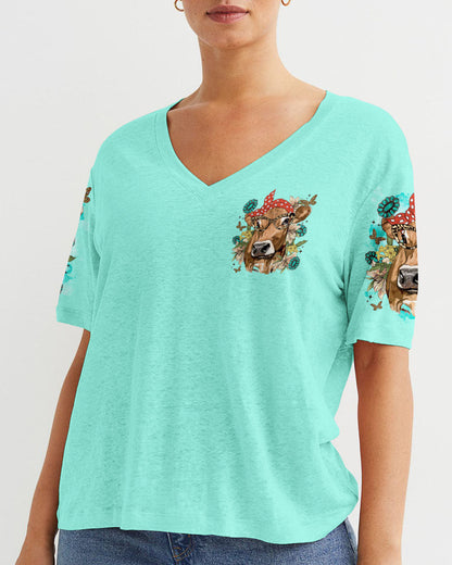 Living Life Somewhere Between Jesus Cow Women's All Over Print Shirt - Tltr2311233, easychoo.com