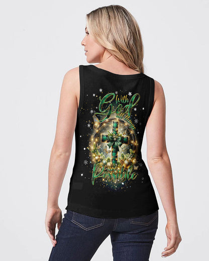 With God All Things Are Possible Christmas Women's All Over Print Shirt - Tlnt0111232, easychoo.com
