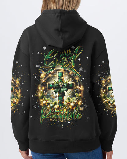 With God All Things Are Possible Christmas Women's All Over Print Shirt - Tlnt0111232, easychoo.com
