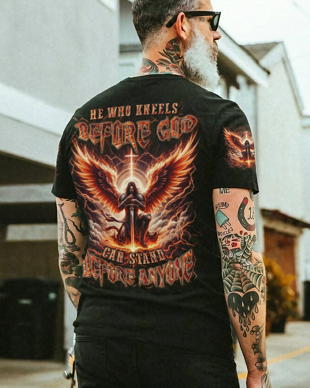 He Who Kneels Before God Warrior Men's All Over Print Shirt - Yhln2902243, easychoo.com