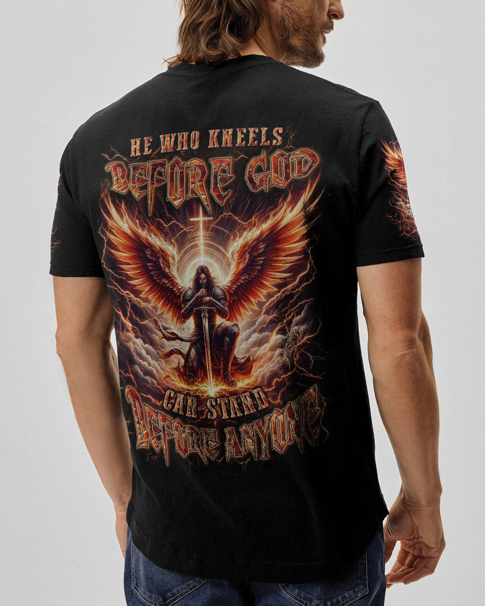 He Who Kneels Before God Warrior Men's All Over Print Shirt - Yhln2902243, easychoo.com