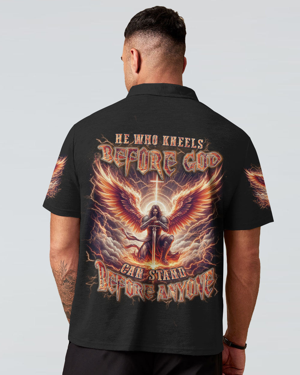 He Who Kneels Before God Warrior Men's All Over Print Shirt - Yhln2902243, easychoo.com