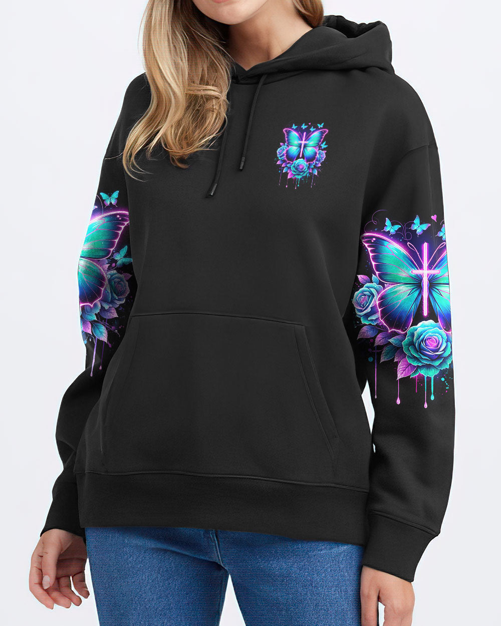 Pray About Everything Butterfly Women's All Over Print Shirt - Tlnz2901243, easychoo.com