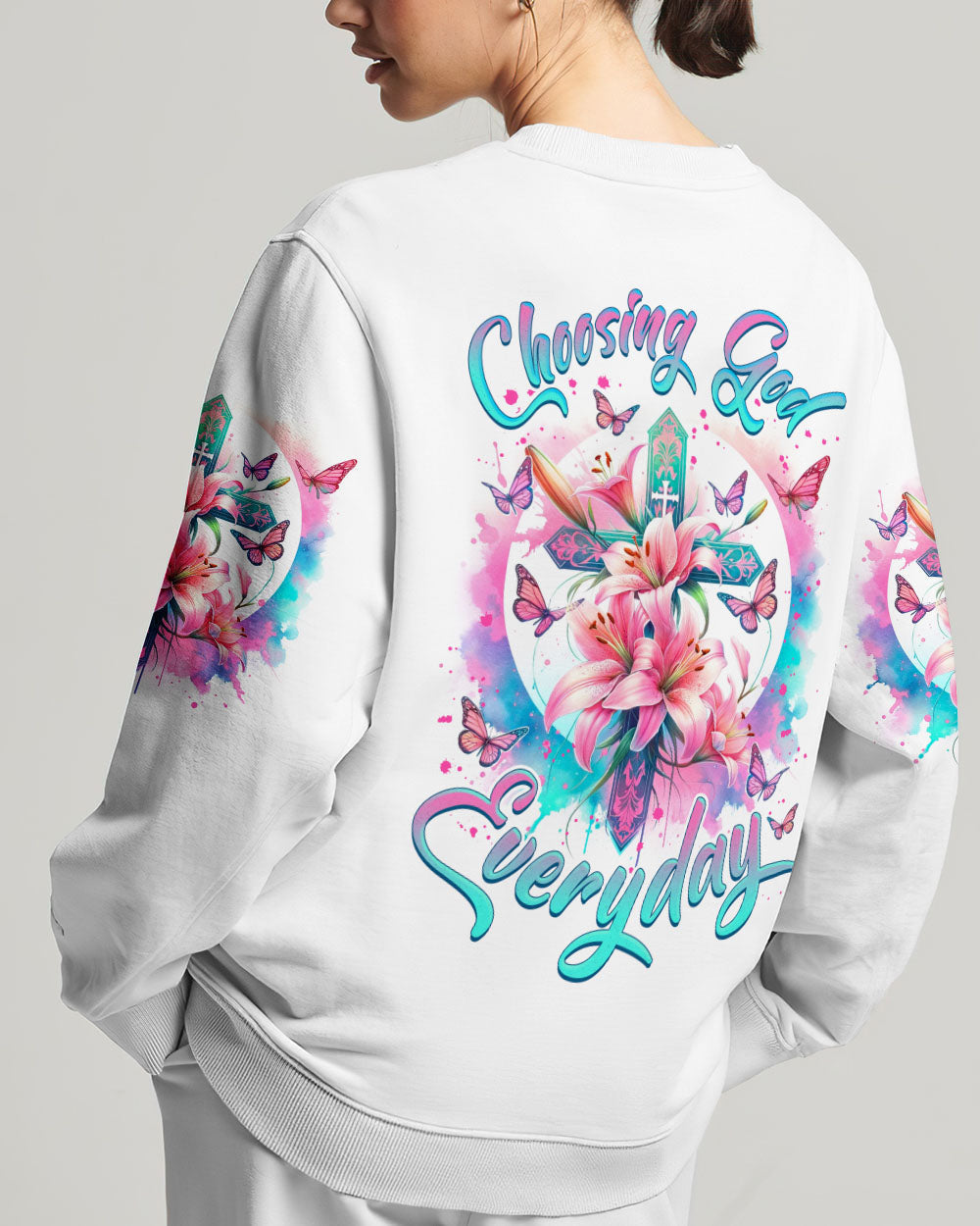 Choosing God Everyday Lilies Women's All Over Print Shirt - Tlnz0502244, easychoo.com