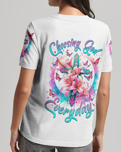 Choosing God Everyday Lilies Women's All Over Print Shirt - Tlnz0502244, easychoo.com