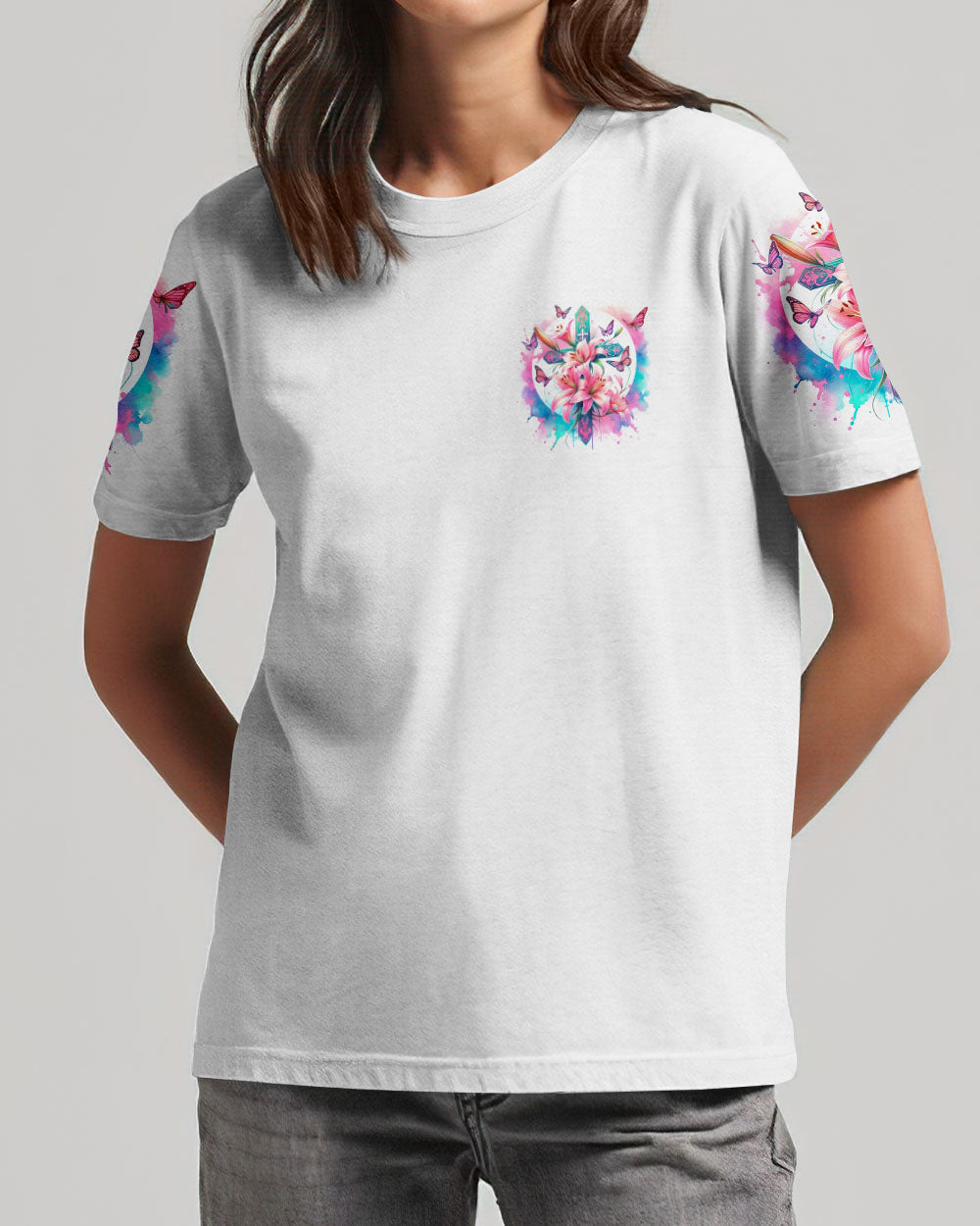 Choosing God Everyday Lilies Women's All Over Print Shirt - Tlnz0502244, easychoo.com