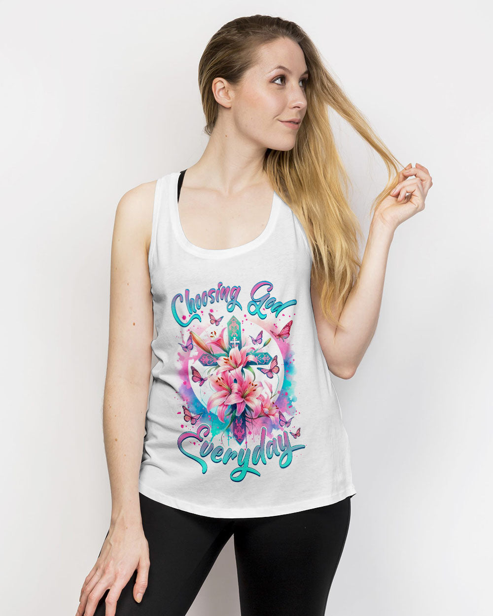 Choosing God Everyday Lilies Women's All Over Print Shirt - Tlnz0502244, easychoo.com