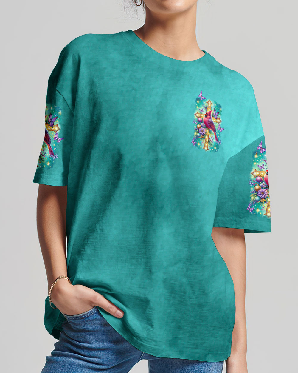 With God All Things Are Possible Cardinal Christmas Women's All Over Print Shirt - Tltr3010234, easychoo.com