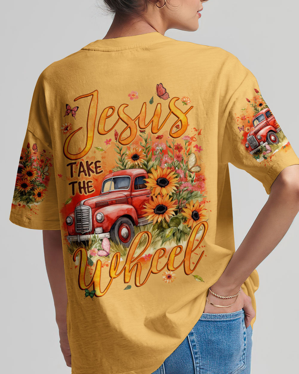 Jesus Take The Wheel Women's All Over Print Shirt - Tyqy0812232, easychoo.com