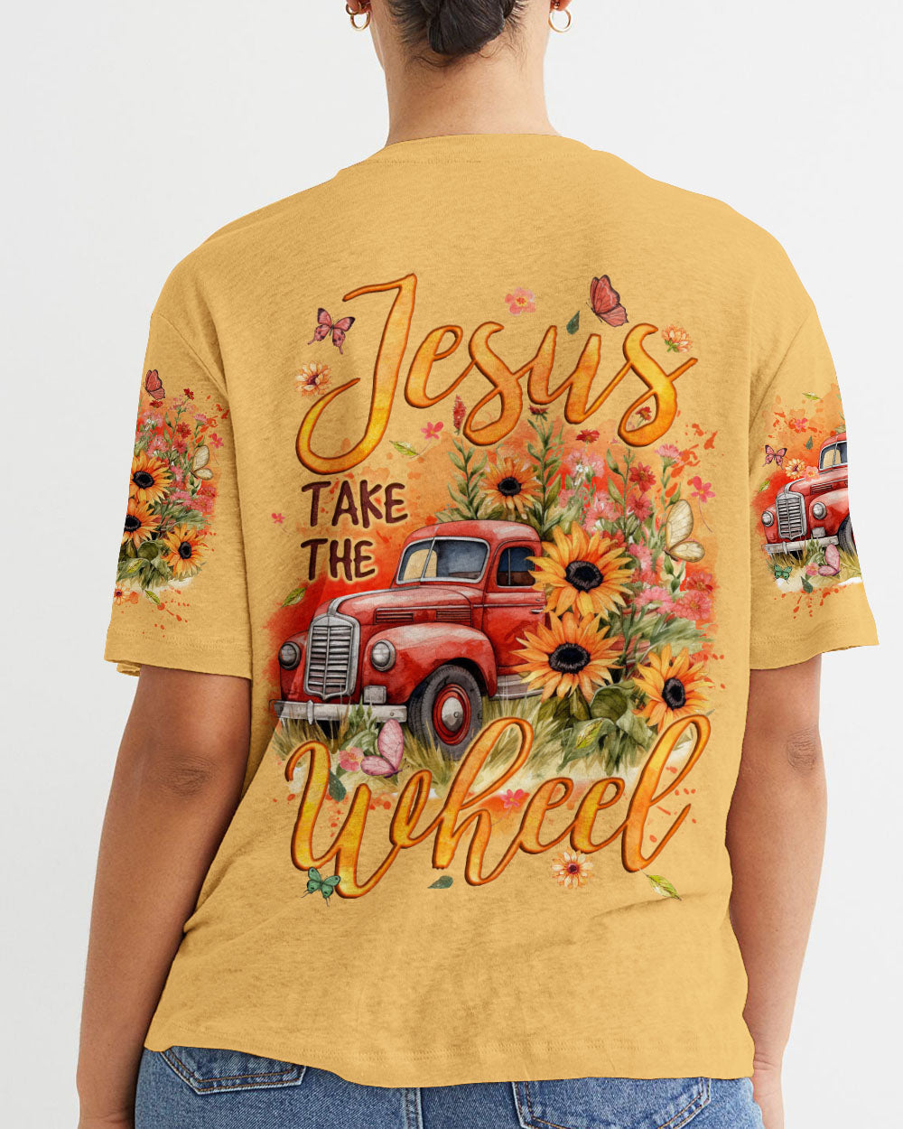 Jesus Take The Wheel Women's All Over Print Shirt - Tyqy0812232, easychoo.com
