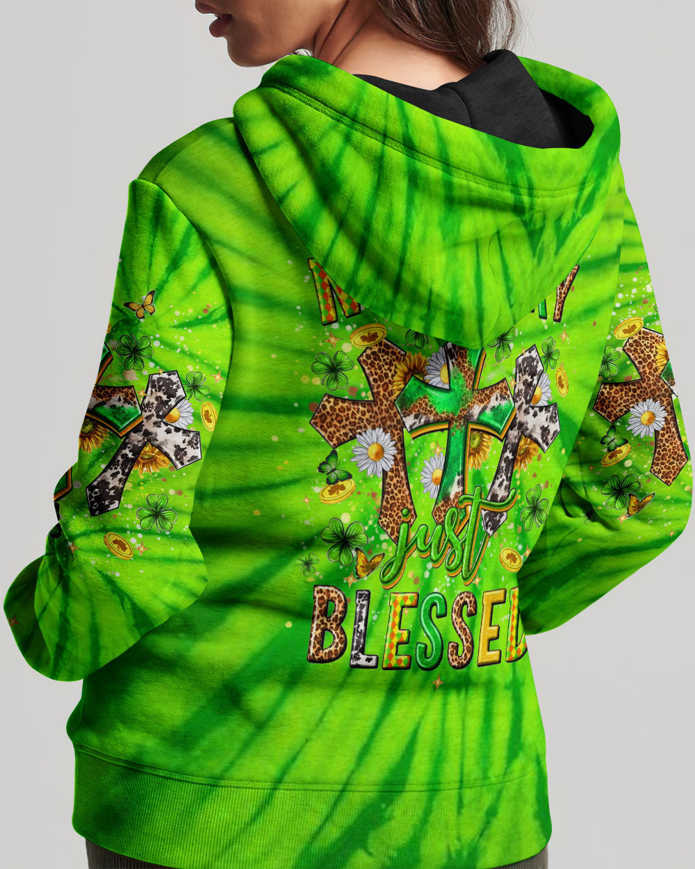 Not Lucky Just Blessed St Patrick's Day Women's All Over Print Shirt - Yhhn2501243, easychoo.com