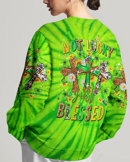 Not Lucky Just Blessed St Patrick's Day Women's All Over Print Shirt - Yhhn2501243, easychoo.com