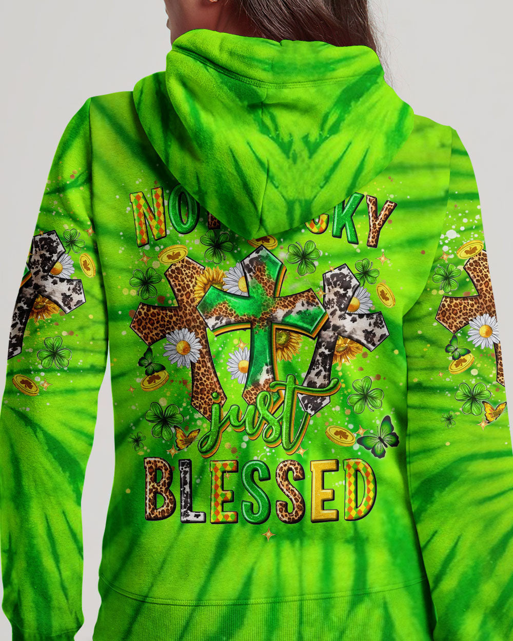 Not Lucky Just Blessed St Patrick's Day Women's All Over Print Shirt - Yhhn2501243, easychoo.com