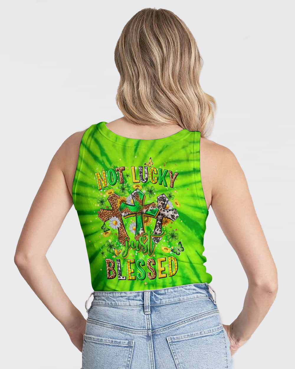 Not Lucky Just Blessed St Patrick's Day Women's All Over Print Shirt - Yhhn2501243, easychoo.com