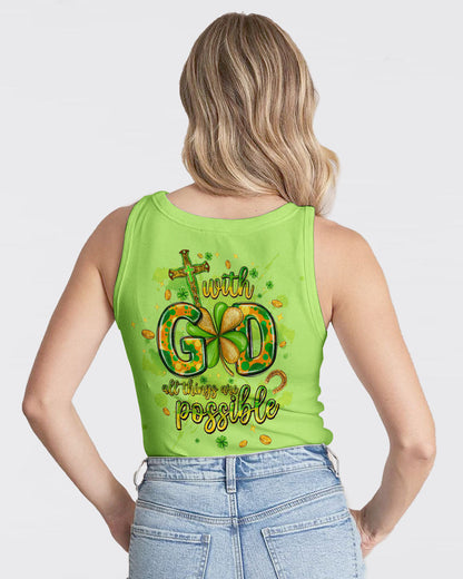 With God All Things Are Possible Patrick's Day Women's All Over Print Shirt - Tltw0301245, easychoo.com
