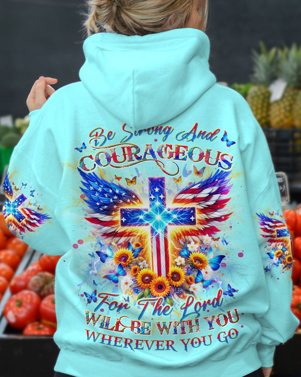 Be Strong And Courageous Women's All Over Print Shirt - Yhdu0401242, easychoo.com