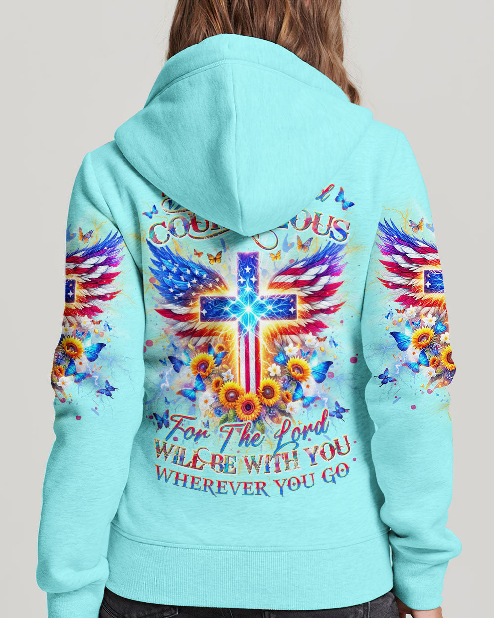 Be Strong And Courageous Women's All Over Print Shirt - Yhdu0401242, easychoo.com