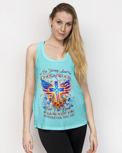 Be Strong And Courageous Women's All Over Print Shirt - Yhdu0401242, easychoo.com