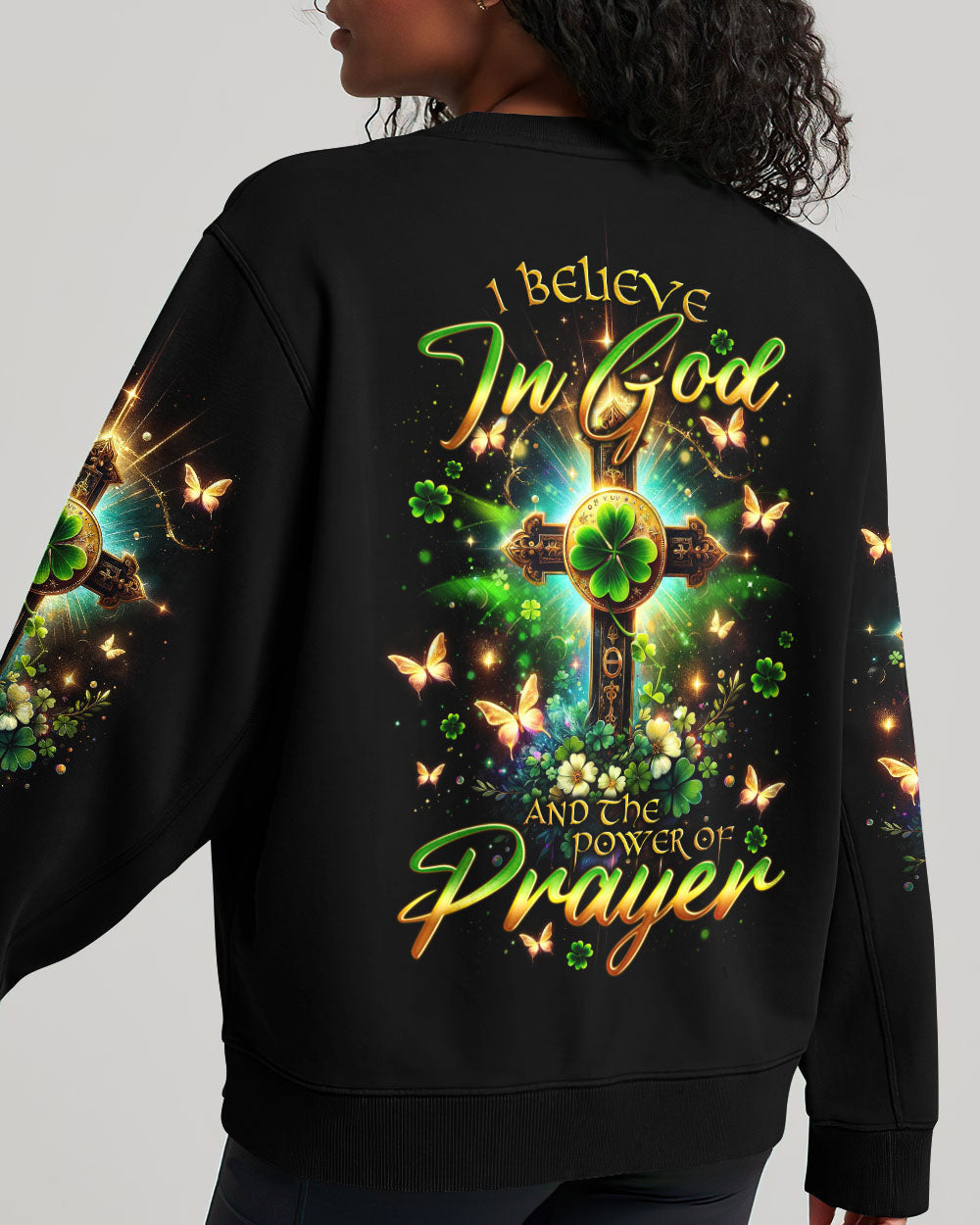 I Believe In God Patrick's Day Women's All Over Print Shirt - Tlno0501242, easychoo.com