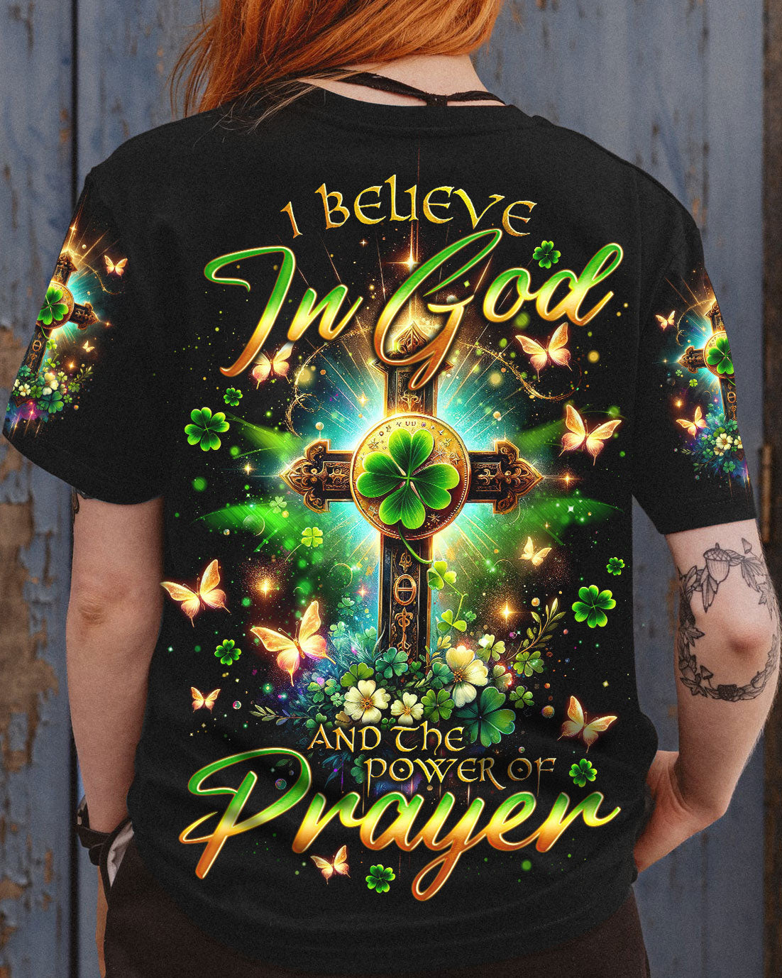 I Believe In God Patrick's Day Women's All Over Print Shirt - Tlno0501242, easychoo.com