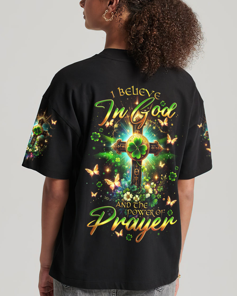 I Believe In God Patrick's Day Women's All Over Print Shirt - Tlno0501242, easychoo.com