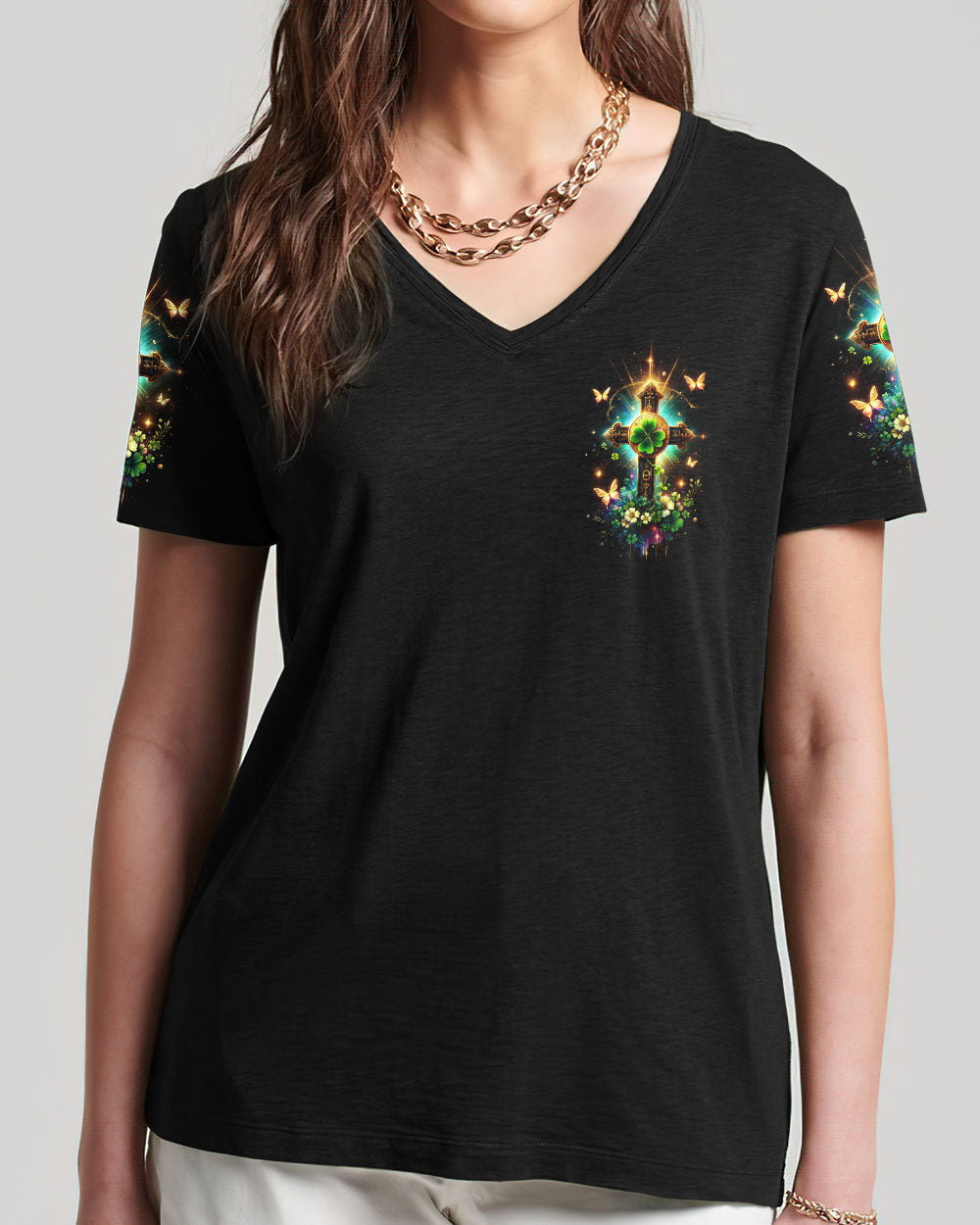 I Believe In God Patrick's Day Women's All Over Print Shirt - Tlno0501242, easychoo.com