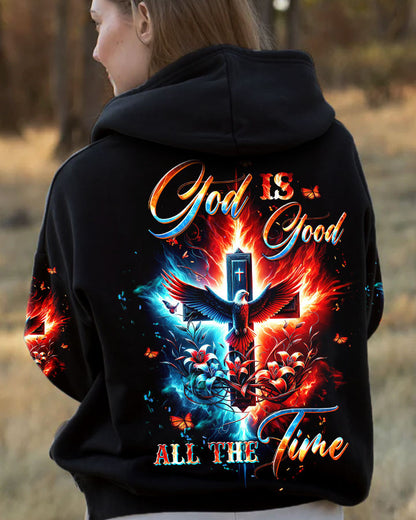 God Is Good All The Time Cross Eagle Women's All Over Print Shirt - Tltw1912232, easychoo.com