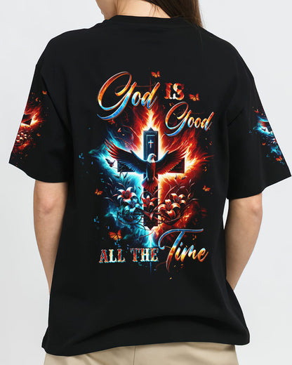 God Is Good All The Time Cross Eagle Women's All Over Print Shirt - Tltw1912232, easychoo.com
