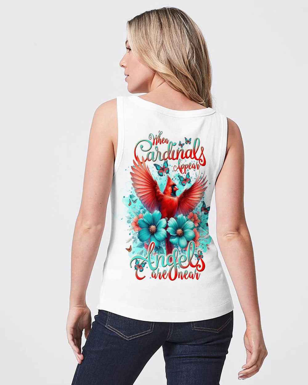 When Cardinals Appear Angels Are Near Women's All Over Print Shirt - Tlnt0812234, easychoo.com