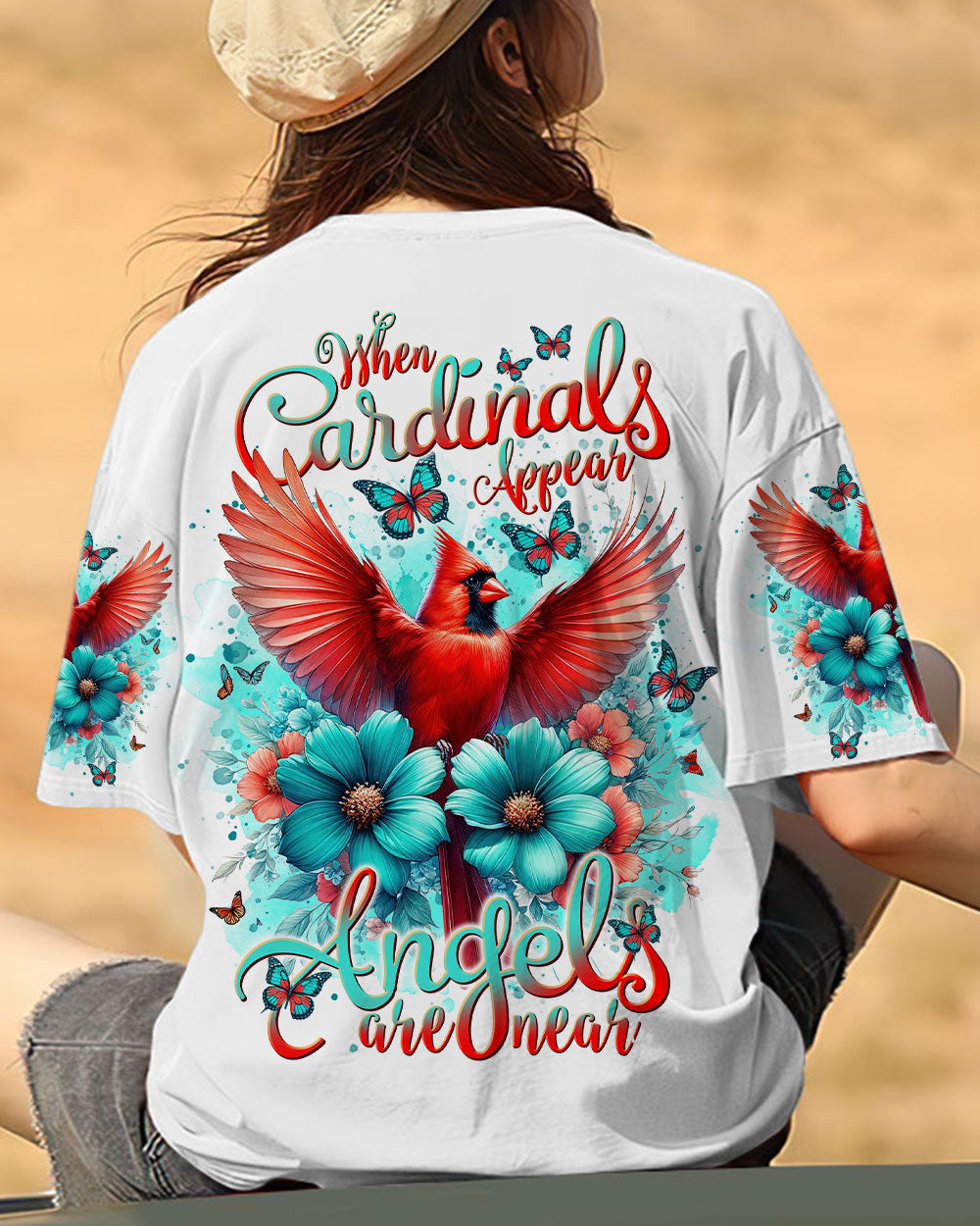 When Cardinals Appear Angels Are Near Women's All Over Print Shirt - Tlnt0812234, easychoo.com