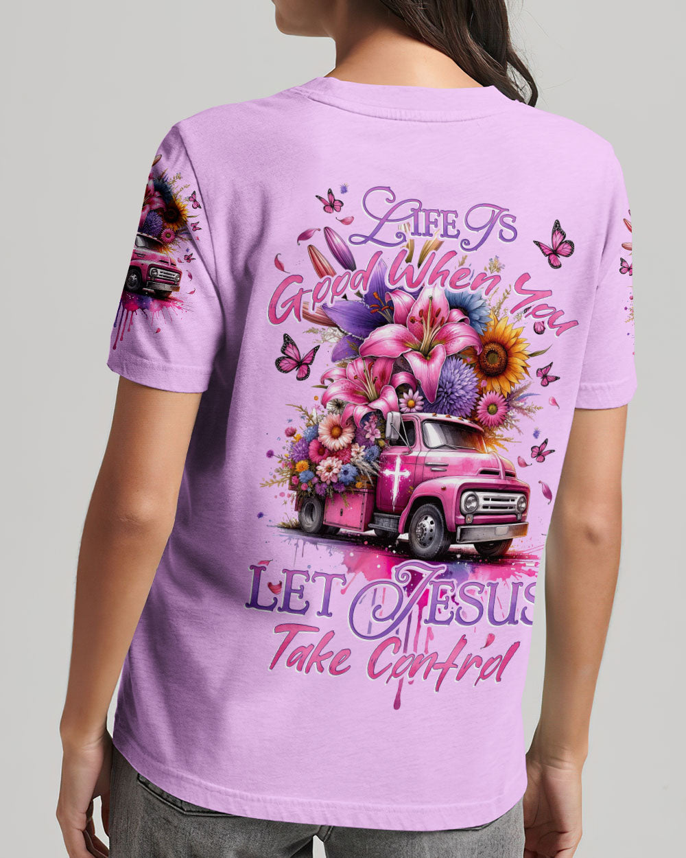 Jesus Take Control Women's All Over Print Shirt - Tytd2011232, easychoo.com